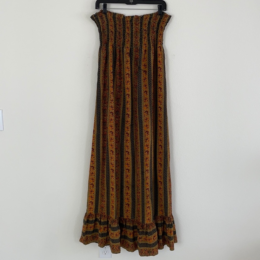 What Goes Around Comes Around 100% Silk Boho Maxi Dress